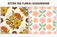Retro 70s Floral Pattern PNG | Boho Abstract Background Product Image 1