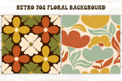 Retro 70s Floral Pattern PNG | Boho Abstract Background Product Image 1
