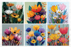 Floral Raindrops Digital Paper Vol.1, 40 PNG &amp; JPEG Product Image 3