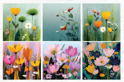 Floral Raindrops Digital Paper Vol.1, 40 PNG &amp; JPEG Product Image 5