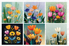 Floral Raindrops Digital Paper Vol.1, 40 PNG &amp; JPEG Product Image 6