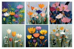 Floral Raindrops Digital Paper Vol.2, 40 PNG &amp; JPEG Product Image 2