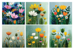 Floral Raindrops Digital Paper Vol.3, 40 PNG &amp; JPEG Product Image 3