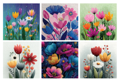 Floral Raindrops Digital Paper Vol.3, 40 PNG &amp; JPEG Product Image 4