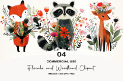 Florals and Woodland Clipart Png Product Image 1