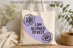 Floral self love SVG | Positive affirmation SVG Product Image 1