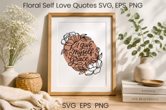 Floral self love SVG | Floral motivational design SVG Product Image 1
