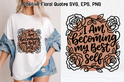 Floral self love SVG | Self care quote SVG Product Image 1