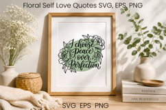 Floral self love SVG bundle | Motivational quote SVG design Product Image 7