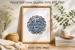 Flower self love SVG design, self care quote SVG Product Image 1