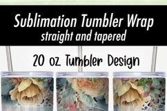 Floral Leopard Window Frame 20 oz Tumbler Sublimation Wrap Product Image 2