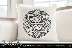 Floral Mandala SVG Cut File Flower Mandalas Illustration Product Image 2