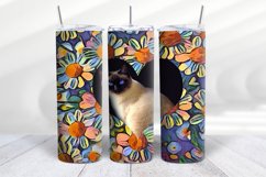 Cat Heart Tumbler Wrap Sublimation | 20oz Skinny Tumbler Product Image 4