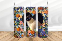 Cat Heart Tumbler Wrap Sublimation | 20oz Skinny Tumbler Product Image 3