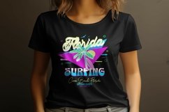 Florida Surfing Cocoa Beach Florida DTF DTG PNG Product Image 1