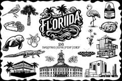 Florida state clipart svg vector Product Image 1