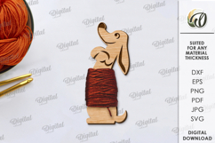 Wooden Floss Bobbins Laser Cut. Thread Holder SVG Product Image 1
