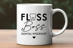 Floss Boss Tooth Dental Hygienist SVG - Medical Cricut File Product Image 3