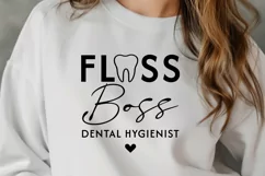 Floss Boss Tooth Dental Hygienist SVG - Medical Cricut File Product Image 2