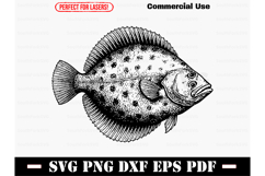Flounder Design SVG PNG DXF EPS PDF Product Image 1