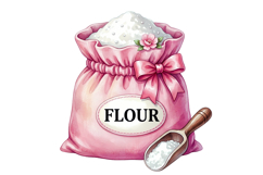 Flour Png| Pink Baking Png Product Image 1