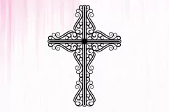 Flourish Cross Svg, Filigree Cross, Memorial SVG, Cross SVG Product Image 2