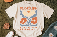 Flourish Like a Flower PNG, Floral Quote Design Product Image 2
