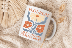 Flourish Like a Flower PNG, Floral Quote Design Product Image 5