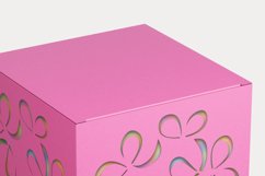 Flourish Motif Cuttable Cube Favor Box with Holes SVG