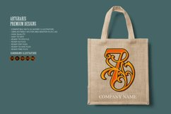 Flourish vintage number 7 monogram elegant Product Image 1