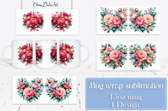 Flowers Mug Sublimation, wild flowers Design Mug Product Image 1