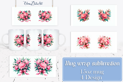Flowers Mug Sublimation, wild flowers Design Mug Product Image 1