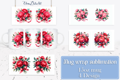 Flowers Mug Sublimation, wild flowers Design Mug Product Image 1