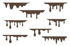 flowing and melted chocolate or syrup border Product Image 1