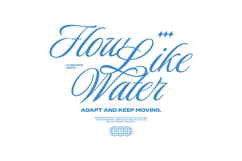 Flow Like Water Minimal Typography Quotes for T shirt Product Image 1