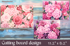 Watercolor summers flowers Cutting Board Product Image 1