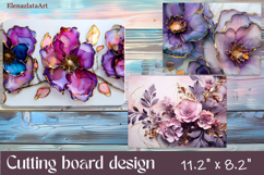 Watercolor summers flowers Cutting Board Product Image 1