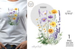 Wildflowers png clipart sublimation| Provence |flora png Product Image 1