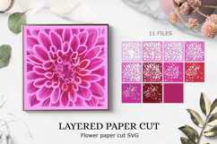 3D layered paper cut flowers Bundle / Shadow box Bundle Product Image 2