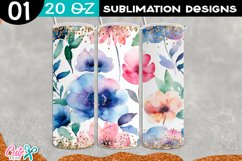 Flower Tumbler Wrap Sublimation Bundle Product Image 3
