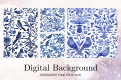 Flower Pattern Background Wallpaper Digital Paper_23 Product Image 1