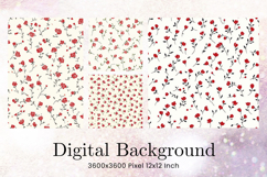 Flower Pattern Background Wallpaper Digital Paper_26 Product Image 1