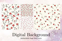 Flower Pattern Background Wallpaper Digital Paper_27 Product Image 1