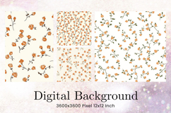 Flower Pattern Background Wallpaper Digital Paper_3 Product Image 1