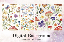 Flower Pattern Background Wallpaper Digital Paper_31 Product Image 1