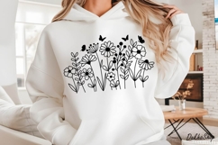Flower SVG Flower Meadow SVG Wildflower SVG Flower Line art. Product Image 4