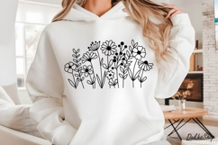 Flower SVG Flower Meadow SVG Wildflower SVG Flower Line art. Product Image 3