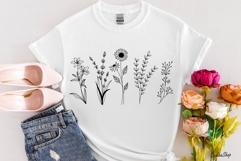 Raising Wildflower Svg, Flower Svg, Flower Line Art. Product Image 7