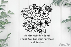 Flower Bouquet Svg, Flower Svg, Flower Succulent Plant Svg Product Image 9