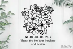 Flower Bouquet Svg, Flower Svg, Flower Succulent Plant Svg Product Image 9